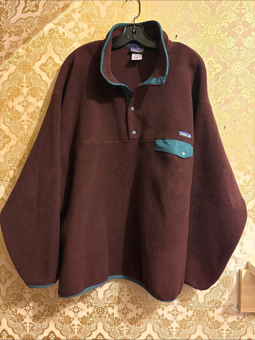 Vintage Patagonia Synchilla Snap-T Fleece Pullover Men’s XXL Brown Teal